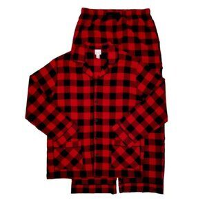 Wondershop Women's Sz 4X Red & Black Buffalo Check Plaid Flannel Pajama Set NWT